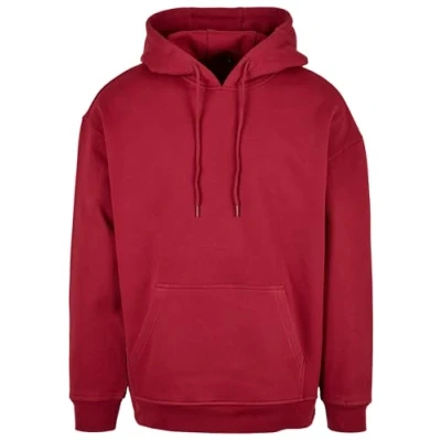 Immagine di Build Your Brand Felpa Basic Oversize con Cappuccio, Bordeaux, XXXXXL Uomo