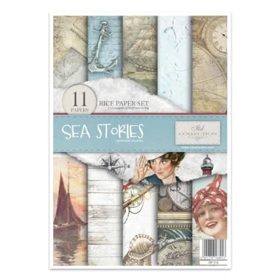 Immagine di ITD Collection Carta di Riso, Multicolore (Sea Stories), 29.7 x 21 cm