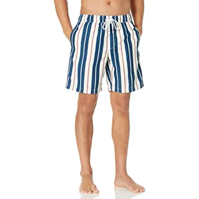 Immagine di Amazon Essentials Boxer da Bagno 22,86 cm ad Asciugatura Rapida dalla Vestibilità Comoda colori fuori produzione Uomo, Foglia Di Tè Righe Verticali, XS