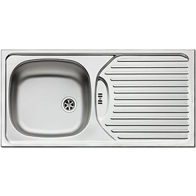 Immagine di Pyramis CA1, Lavabo da incasso in acciaio Inox lucido, Dimensioni totali: 86 x 43,5 cm