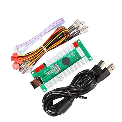 Immagine di EG STARTS Zero Delay USB Encoder per PC LED Joystick Set Arcade Kit fai da te Controller Part Mame Giochi (cavo 5Pin + cavo 10x 3Pin 2.8mm)