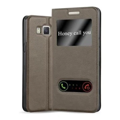 Immagine di Cadorabo Custodia Libro per Samsung Galaxy A5 2015 in Bruno Pietra con Funzione Stand e Chiusura Magnetica Portafoglio Cover Case Wallet Book Etui Protezione