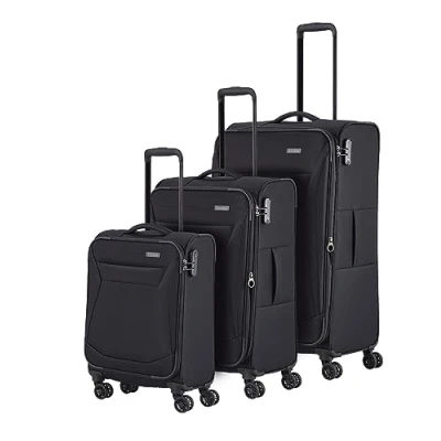 Immagine di travelite Set di Valigie a 4 Ruote Guscio Morbido, Misure L/M/S, Serie Chios Trolley dal Look Intramontabile, Bagaglio Mano Conforme alle Dimensioni del d&#039;Imbarco IATA