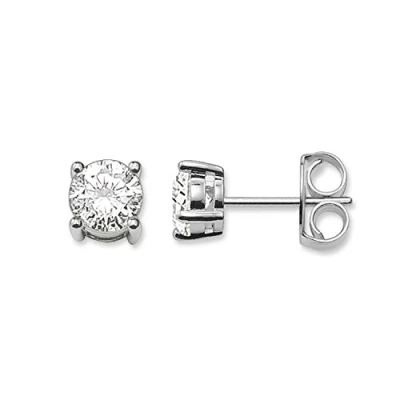 Immagine di Thomas SABO Weisser Stein Orecchini silvercoloured/white, Donna, Taglia: One Size, Silver coloured/white