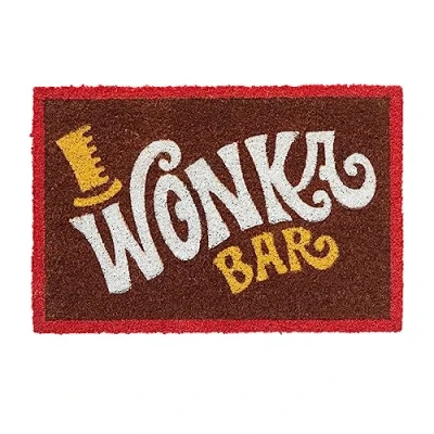 Immagine di Grupo Erik: Zerbino Willy Wonka Ingresso Tavoletta di Cioccolato Wonka, fabbricato con una base in PVC antiscivolo, 40 x 60 cm, gadget