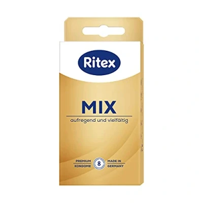Immagine di Ritex Assortimento di preservativi emozionante versatile per una maggiore selezione e divertimento, 8 pezzi, Made in Germany