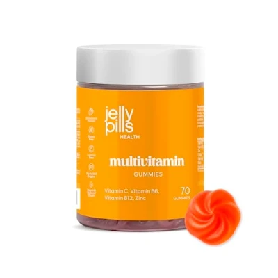 Immagine di Jelly Pills® Multivitamine E Minerali 70 Gummies per Adulti Senza Zuccheri Aggiunti Gusto di Fragola 5 Settimane Con Tutte le Vitamine A B C D Biotina Acido Folico Zinco Iodio Magnesio