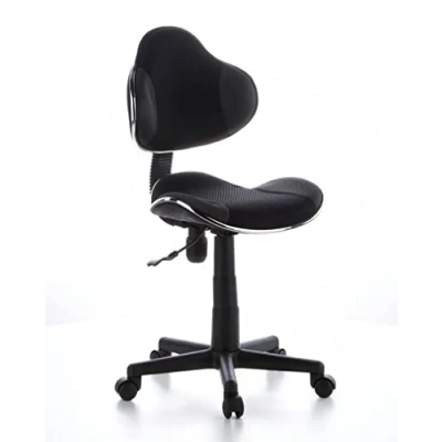 Immagine di HJH Office 634120 sedia girevole per bambini KIDDY GTI 2 tessuto nero/grigio da scrivania ergonomica, regolabile in altezza, ragazzi