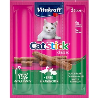 Immagine di Vitakraft Cat Stick duck &amp; rabbit 1x3 sticks (24190)