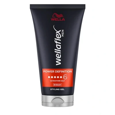 Immagine di Wellaflex Gel per capelli Men Power Definition vegano Dermatologicamente testato e privo di siliconi 150 ml