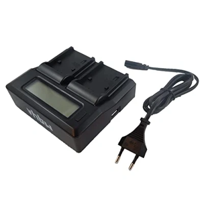 Immagine di vhbw caricabatterie duale compatibile con Fuji/Fujifilm X Pro 1, Pro2, 2, Pro3 camera Stazione di ricarica display