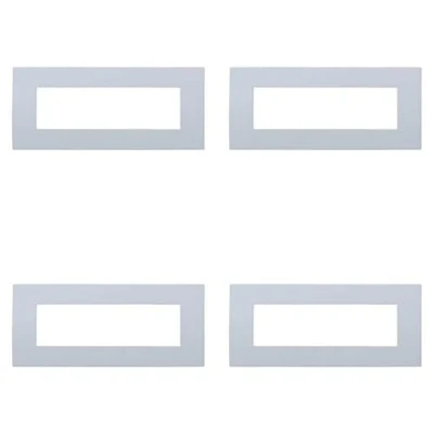 Immagine di 4 Pezzi Placca Compatibile Con Vimar Arke, Placche In Plastica (7 Posti/Moduli,Bianco)