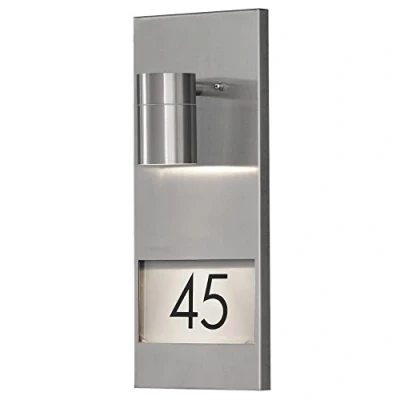 Immagine di Konstsmide Modena 7655 numero civico con luce, acciaio inox