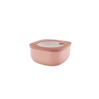 Immagine di Guzzini Kitchen Active Design, STORE&amp;MORE BIO, Contenitore Ermetico Basso per Frigo/Freezer/Microonde (M) Rosa Fiori di Pesco, 16 x16 x h7,8 cm 975 cc 170720251