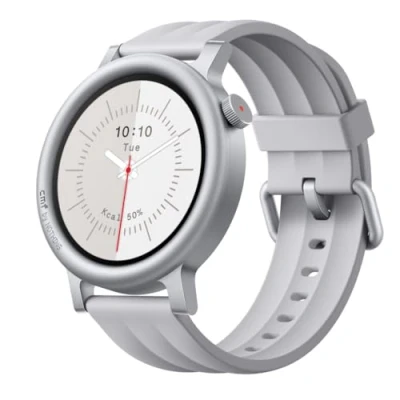 Immagine di CMF Watch 3 Pro Smartwatch con Display AMOLED da 1,43&quot;, 13 giorni di autonomia, Dual band GPS integrato, chiamate Bluetooth e monitoraggio della frequenza cardiaca Grigio chiaro