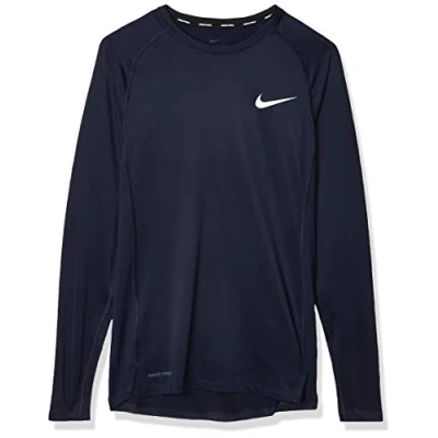 Immagine di Nike M Np Top Ls Tight Maglietta a Maniche Lunghe Uomo, Blu (Obsidian/White), S