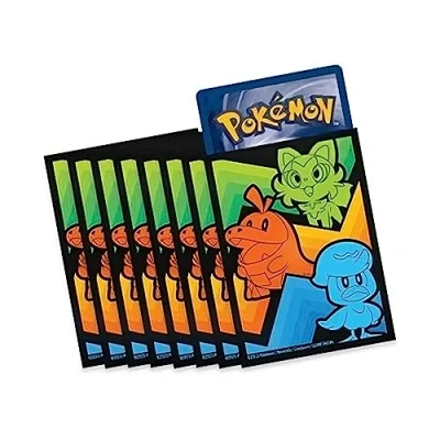 Immagine di custodie da allenamento Elite per Pokémon [65 custodi], mostra le tue carte con buste promozionali delle scatole ETB, (Paldea Evolved)
