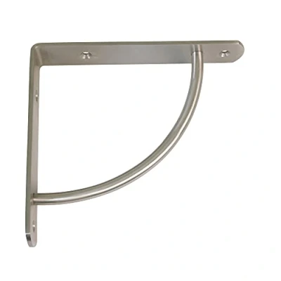 Immagine di Amig Staffa per mensole a muro Supporti Reggimensola Staffe in Acciaio Colore: Nichel Spazzolato Dimensioni: 170 x Peso max: 180 kg