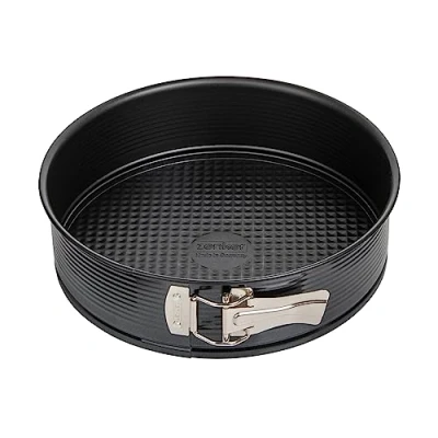 Immagine di Zenker Stampo Tortiera apribile 1 fondo Ø24x6,5cm Carbon Steel rivestito in antiaderente Teflon Classic Temp Max 230C Linea Black Metallic