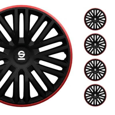 Immagine di SPARCO Bergamo SPC1685BKRD Copricerchi 16Inch nero/rosso