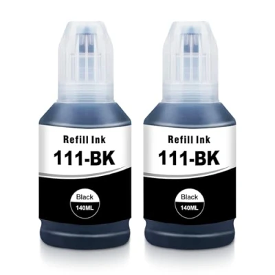 Immagine di Yongairuink 111 Inchiostro Compatibile per C13T03M140 Cartucce d&#039;inchiostro ET M1100 M1120 M1140 M1170 M1180 M2120 M2140 M2170 M3140 M3170 ETM3180 (2 Nero)