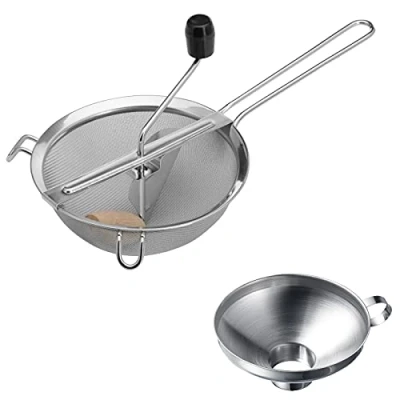 Immagine di Westmark 119822E6 Setaccio per passaporto &quot;Frutta libera&quot;, ø 20 cm + imbuto in acciaio INOX, indicazione