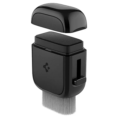 Immagine di Spigen EZ Slide &amp; Brush Pulitore per Schermo Progettato Tesla e Tutti gli Schermi, Telefoni, Laptop, Tablet, Auto EV, Nessuna Soluzione Necessaria (Pad Extra in Microfibra Incluso)