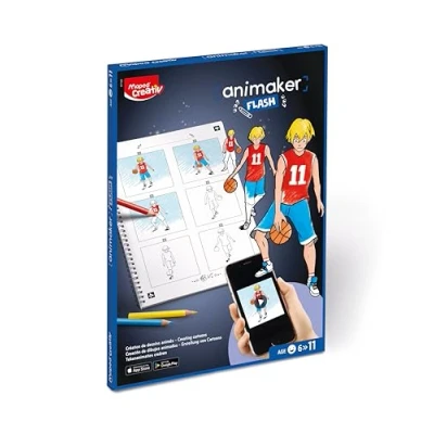 Immagine di Maped Creativ animaker Flash Action Set completo di quaderno da colorare + matite e forniture per istruzioni accesso app dai 6 anni