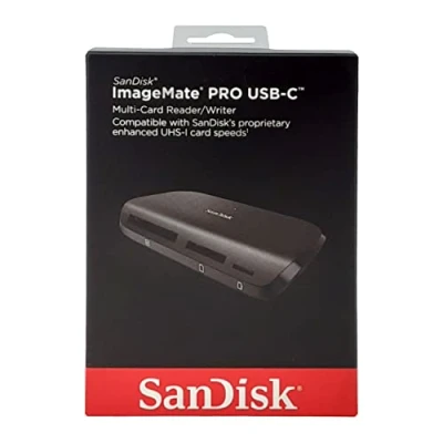 Immagine di SanDisk ImageMate PRO USB C Multi Card Reader/Writer, 3.0, up to 160MB/s, UHS II, I or Non SD, Black