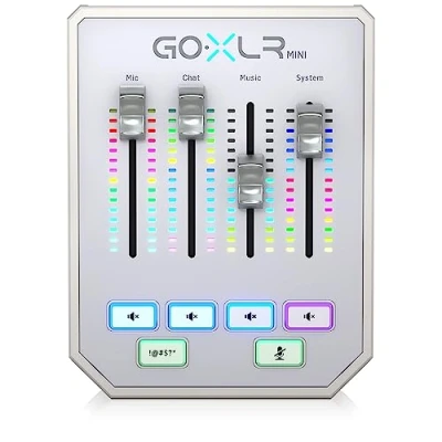 Immagine di TC Helicon GoXLR MINI WH Mixer Online per Broadcasting con Interfaccia USB/Audio e Preamp Midas Audio All in One Streamer Creatori Supporta Windows 7, 8, 10 11 Bianco