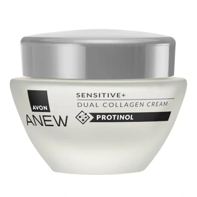 Immagine di AVON Anew Crema Idratante Collagene Dual Sensitive Antirughe e Rassodante per Pelle Sensibile Aiuta a Ridurre i Rossori della Arricchito con Protinol TM 50 ml