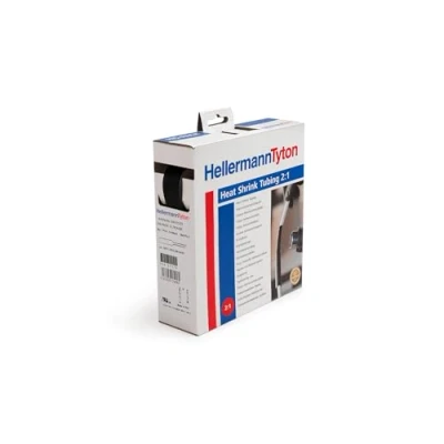 Immagine di HellermannTyton 300 31270 Termoretraibile senza colla Nero 12.70 mm 6.40 Restringimento:2:1 5 m