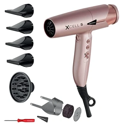 Immagine di GAMMA+ Asciugacapelli Ionico XCELL S, Phon Capelli Ultraleggero 290 gr con Azione Battericida Sanificante, Silenzioso, Smart Memory, Interfaccia LED, Tecnologia autopulente (Spina SCHUKO)