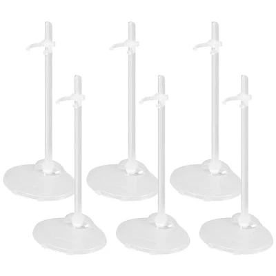 Immagine di Wisebom 6 Pezzi Supporto per Bambole, Bambolei Trasparente Finestra Doll Display Decorazione Collezione, Modello Bambola Stand Bambole da 9 11 pollici