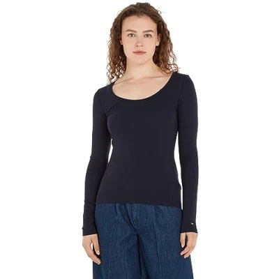 Immagine di Tommy Hilfiger Langarm Maglietta a manica lunga, Donna, Taglia: Large, Marine