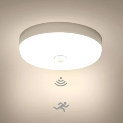 Immagine di Combuh Plafoniera LED Soffitto con Sensore di Movimento Pir, 15w 1500LM 4000k Bianco Naturale Lampada a Rotonda, IP56 Luce Motion Sensor Antipolvere Impermeabile per Cucina Garage.