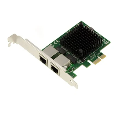 Immagine di KALEA INFORMATIQUE Scheda controller di rete PCIe 2 porte RJ45 Dual LAN GIGABIT ethernet 10 100 1000 1G con chipset Intel 82571.