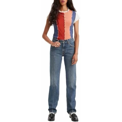 Immagine di Levi&#039;s Middy Straight Jeans a sigaretta, Donna, Taglia: 27x31, Blue
