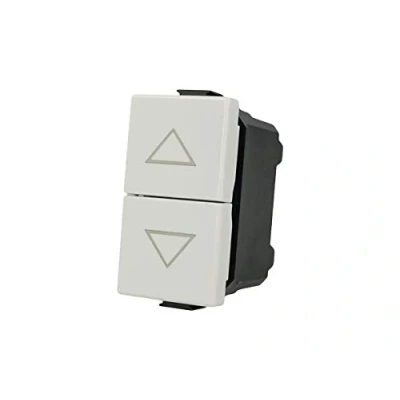 Immagine di Pulsante Doppio Tasto Saliscendi 1P+1P 16A Bianco Compatibile con Bticino Matix