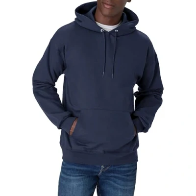 Immagine di Hanes Ultimate Cotton® Pullover in felpa con cappucio da adulti. Deep Navy Large