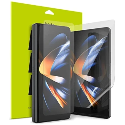 Immagine di Ringke Dual Easy Film (1 Set, 2 Pezzi) per Samsung Galaxy Z Fold 4 5G (2022), Disegnato Autoguarigione Pet Interno e Externo Pellicola Proteggi Schermo Copertuna Totale