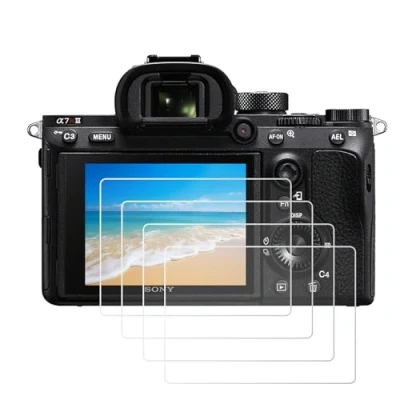 Immagine di OOTSR (Pacco da 4 Proteggi Schermo compatibile per Sony Alpha A9 A7II A7RII A7SII A7RIII A7R Mark II, Protezione in Vetro Temperato A72 A73 A7R3 A7R2 A7S2 2
