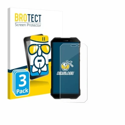 Immagine di brotect Pellicola Protettiva Vetro per Doogee S61 Pro Protezione Schermo (3 Pezzi) [Durezza Estrema 9H, Chiaro]