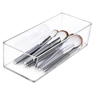 Immagine di JessLab Organizer per Cassetti, 1 Compartment Trucco in Acrilico Espositore Gioielli Cosmetici Scrivania Guardaroba Bagno Vanity Countertop Trasparente