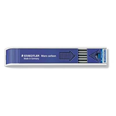 Immagine di Staedtler 200 B Astuccio con 12 Mine Mars in Carbone, 2 mm, grigio