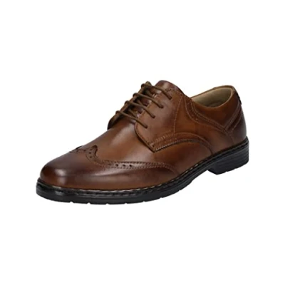 Immagine di Josef Seibel Uomo Scarpa da Affari Alastair 14, Uomini Scarpe Stringate,Larghezza K (Molto_Larga),Soletta Removibile,Marrone (Cognac),44 EU / 9.5 UK