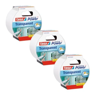 Immagine di tesa EXTRA POWER 56349 00500 05 Nastro per riparazioni Trasparente (L x L) 10 m 50 mm 3 pz.