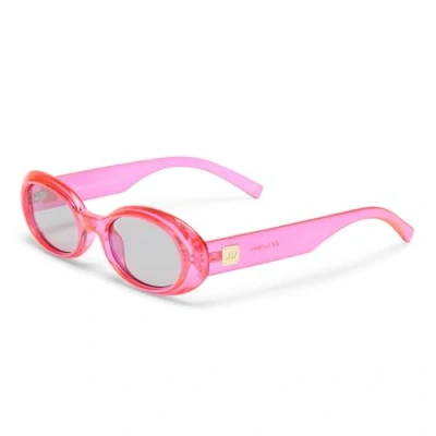 Immagine di Le Specs WORK IT! LSP2202478 Occhiali da sole ovali uomo e donna, con alta protezione UV, Smoke Tint/Hyper Pink