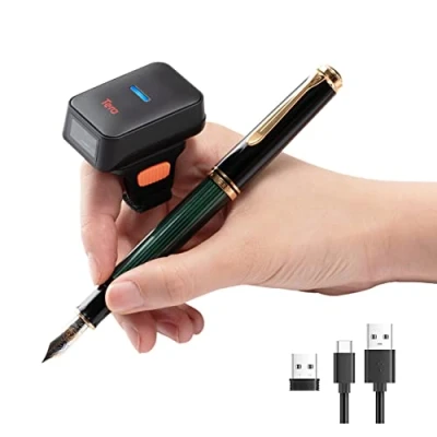 Immagine di Tera Pro Series Mini CMOS Ring Scanner 1D 2D QR Barcode Wireless Bluetooth &amp; 2.4G USB 2.0 Portable, HW0010