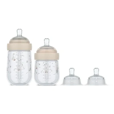 Immagine di Mepal Biberon Starterset Mio Little Dutch Set di 3 Anticolica Design a spirale per evitare ostruzioni Silicone grado medico 165 + 240 ml Goose
